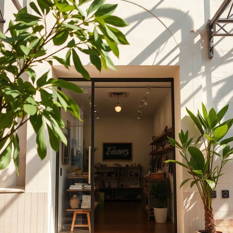 Entrada de uma pequena loja de artigos para casa em São Paulo